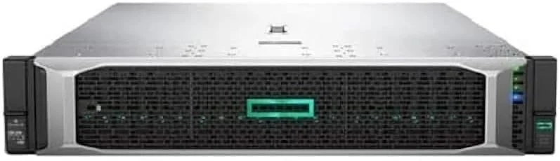 سرور HPE ProLiant DL380 Gen10 با پردازنده 4210R 2.4GHz 10 هسته ای، 1 پردازنده، 32 گیگابایت رم، کنترلر P408i-a، 8 جایگاه SFF و منبع تغذیه 800 واتی