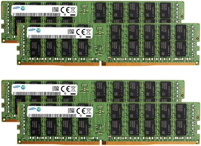 بسته حافظه سامسونگ با ظرفیت 128 گیگابایت (4 عدد 32 گیگابایتی) DDR4 PC4-21300 2666MHz سازگار با سرورهای HP ProLiant DL360 G10, DL380 G10, DL120 G10, ML350 G10, ML150 G10