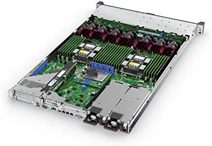 سرور HPE ProLiant DL360 Gen10 Rack 1U با پردازنده Intel Xeon Gold 5220R-2.2 GHz (4GHz)، رم 32 گیگابایتی و بدون هارد دیسک، قابلیت پشتیبانی از 8 هارد SFF