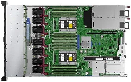 سرور HPE ProLiant DL360 Gen10 Rack 1U با پردازنده Intel Xeon Gold 5220R-2.2 GHz (4GHz)، رم 32 گیگابایتی و بدون هارد دیسک، قابلیت پشتیبانی از 8 هارد SFF