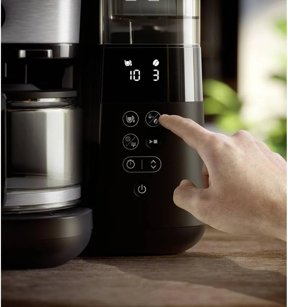 Philips HD7900/01 Coffee Maker Black, Silver Capacity Copper=10 with Grinder, Timer Function, Keep Warm Function Philips HD7900/01 Coffee Maker Black, Silver Capacity Copper=10 with Grinder, Timer Function, Keep Warm Function