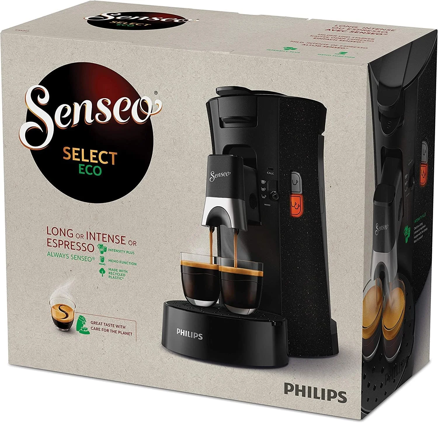 دستگاه قهوه ساز کپسولی Philips Domestic Appliances Senseo Select Eco CSA240/20 - انتخاب قدرت قهوه به همراه عملکرد حافظه پلاستیک بازیافتی، 1450 وات، 0.9 لیتر، 31 x 15.5 x 31 سانتی متر، مشکی/خالدار دستگاه قهوه ساز کپسولی Philips Domestic Appliances Senseo Select Eco CSA240/20 - انتخاب قدرت قهوه به همراه عملکرد حافظه پلاستیک بازیافتی، 1450 وات، 0.9 لیتر، 31 x 15.5 x 31 سانتی متر، مشکی/خالدار