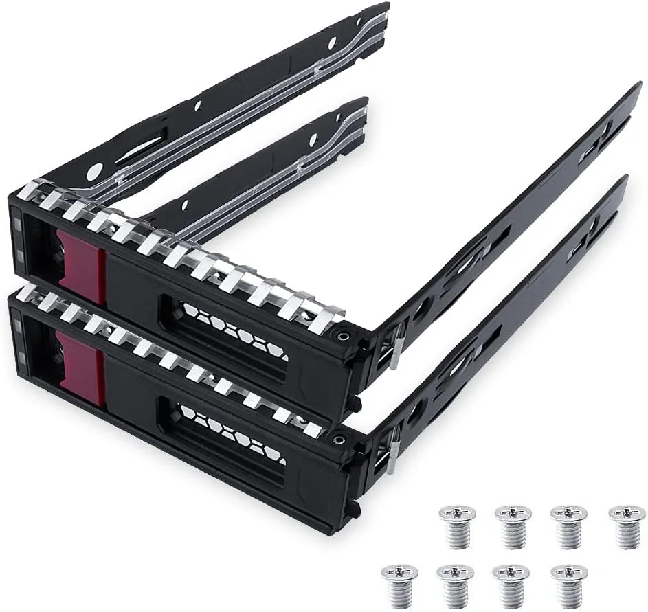 سینی هارد دیسک 3.5 اینچی HY HUYUN LFF SAS SATA با قابلیت تعویض سریع 774026-001 797520-001 797519-001 سازگار با سرورهای HP Apollo 4200 4510 1650 ProLiant ML350 ML110 G9 Gen10 (بسته 2 عددی)