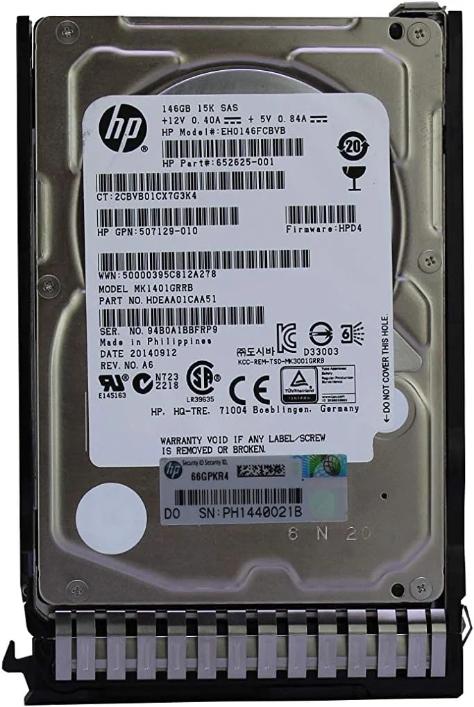 هارد دیسک HP 146GB 6G SAS 15K HDD مدل 653950-001 652605-B21 652599-002 652625-001
