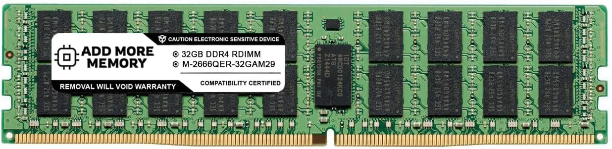 رم سرور 32 گیگابایتی DDR4 2666 RDIMM 1.2V 288pin CL19 فقط برای سرورهای Proliant Gen10: DL360 DL380 DL385 DL560 DL580 ML110 ML350 Gen9: BL660c DL120 DL180 DL80 ML110 ML150 ML350 WS460c XL170r XL190r XL230a