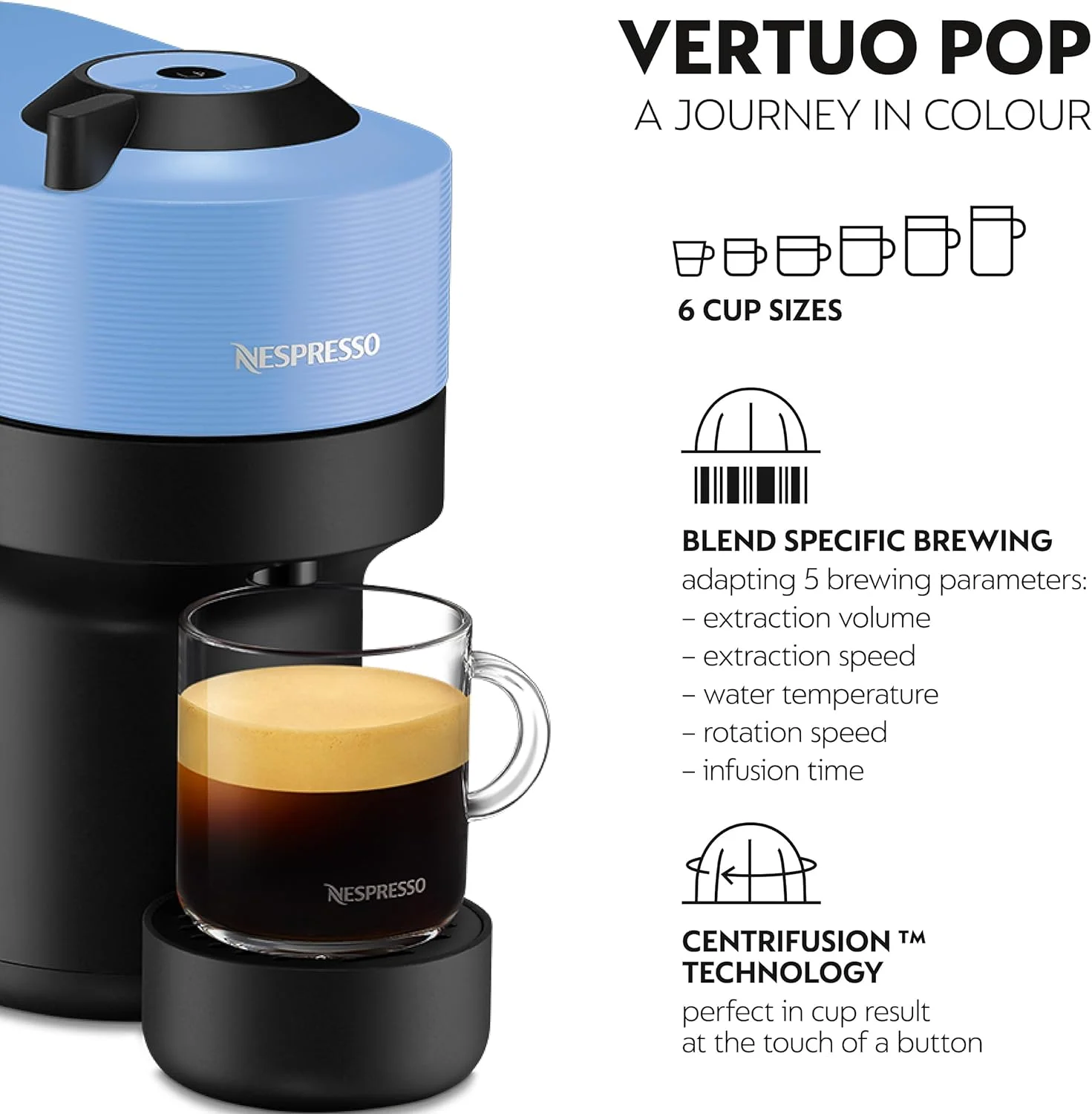 دستگاه قهوه ساز نسپرسو Vertuo Pop توسط نسپرسو، آبی اقیانوسی - نسخه امارات (بازسازی شده) دستگاه قهوه ساز نسپرسو Vertuo Pop توسط نسپرسو، آبی اقیانوسی - نسخه امارات (بازسازی شده)