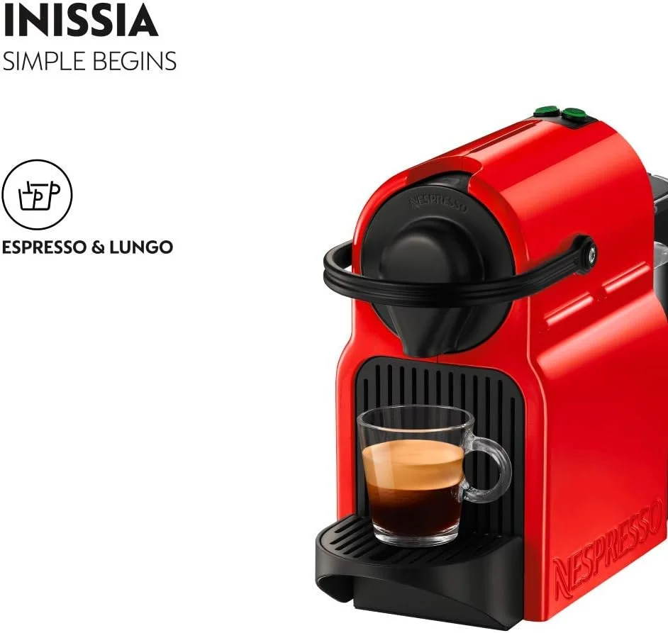 دستگاه قهوه ساز نسپرسو Inissia به همراه Aeroccino 3 توسط نسپرسو، قرمز یاقوتی - نسخه امارات (بازسازی شده) دستگاه قهوه ساز نسپرسو Inissia به همراه Aeroccino 3 توسط نسپرسو، قرمز یاقوتی - نسخه امارات (بازسازی شده)