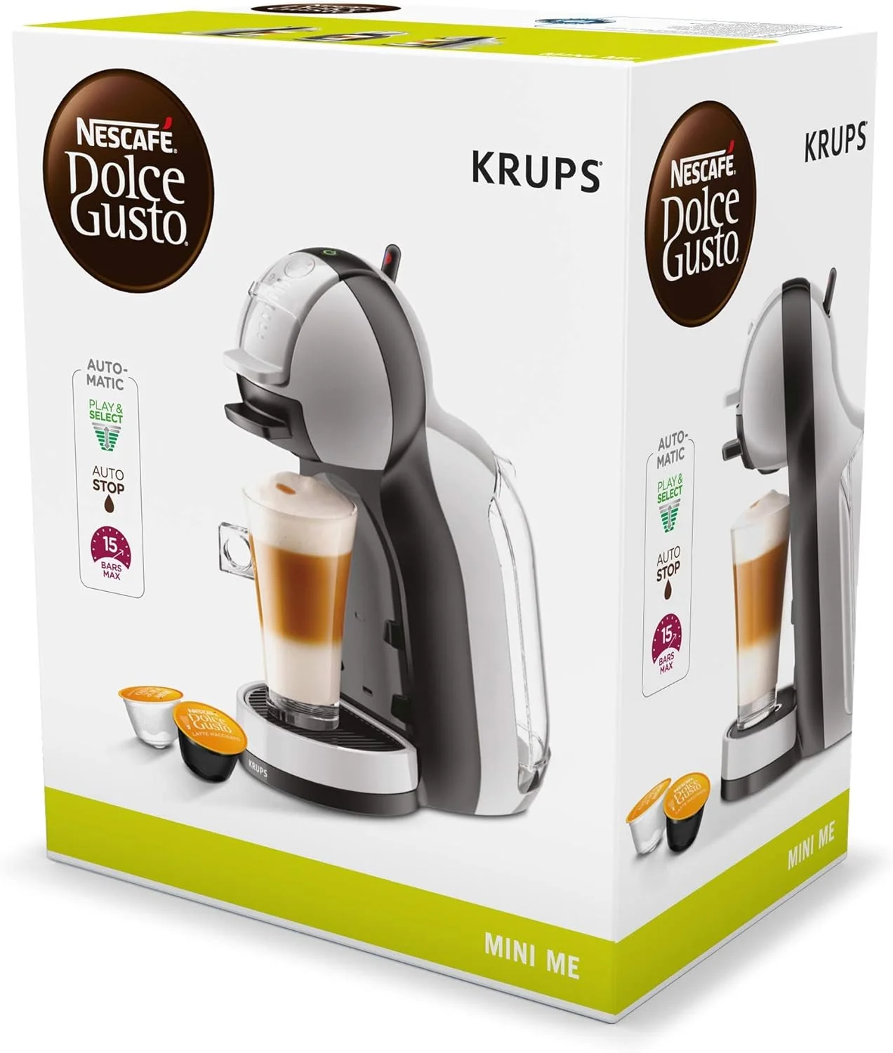 دستگاه قهوه ساز کپسولی کروپس Dolce Gusto Mini Me مدل KP123B خاکستری/مشکی دستگاه قهوه ساز کپسولی کروپس Dolce Gusto Mini Me مدل KP123B خاکستری/مشکی
