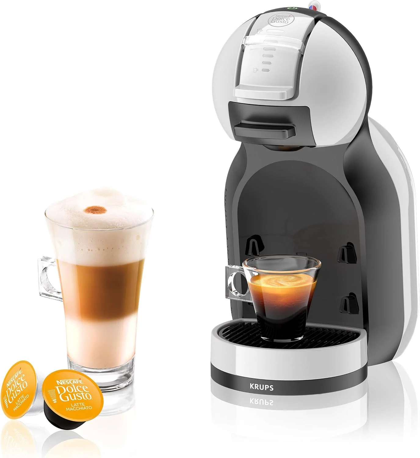 دستگاه قهوه ساز کپسولی کروپس Dolce Gusto Mini Me مدل KP123B خاکستری/مشکی دستگاه قهوه ساز کپسولی کروپس Dolce Gusto Mini Me مدل KP123B خاکستری/مشکی
