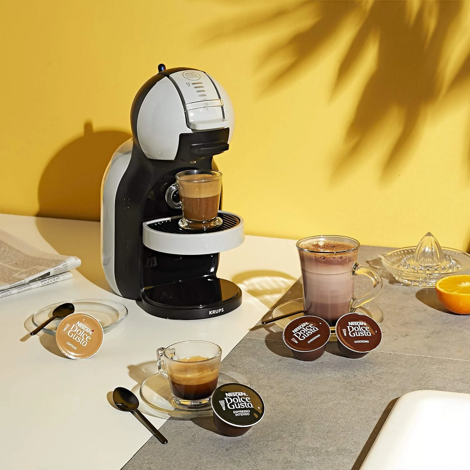 دستگاه قهوه ساز کپسولی کروپس Dolce Gusto Mini Me مدل KP123B خاکستری/مشکی دستگاه قهوه ساز کپسولی کروپس Dolce Gusto Mini Me مدل KP123B خاکستری/مشکی