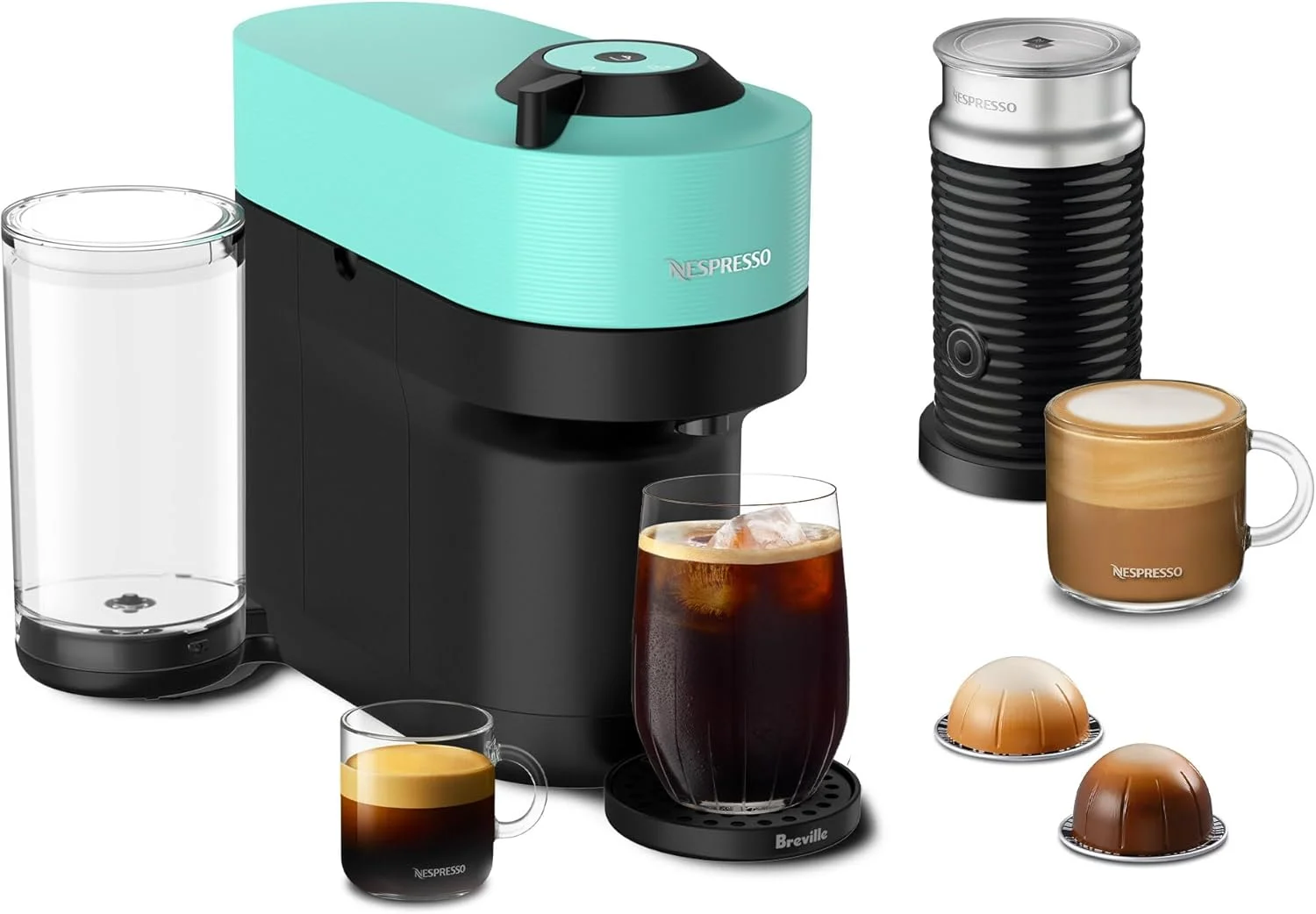دستگاه نسپرسو Vertuo POP+ با فوم ساز شیر، نعنایی، ساخت Breville