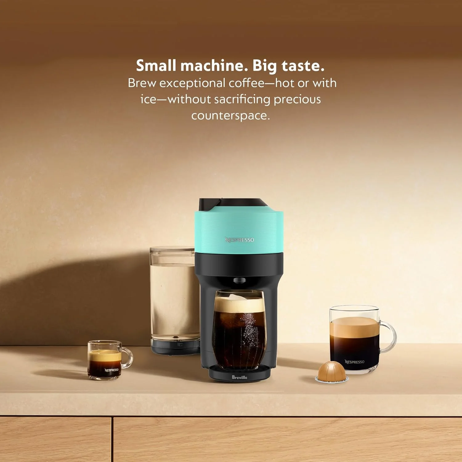 دستگاه نسپرسو Vertuo POP+ با فوم ساز شیر، نعنایی، ساخت Breville دستگاه نسپرسو Vertuo POP+ با فوم ساز شیر، نعنایی، ساخت Breville