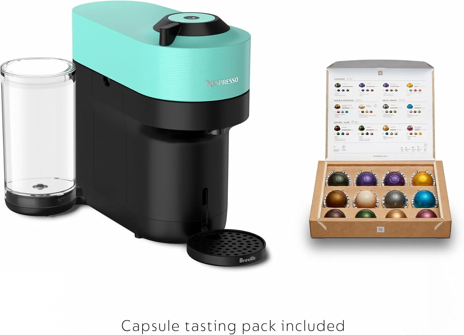 دستگاه نسپرسو Vertuo POP+ با فوم ساز شیر، نعنایی، ساخت Breville دستگاه نسپرسو Vertuo POP+ با فوم ساز شیر، نعنایی، ساخت Breville