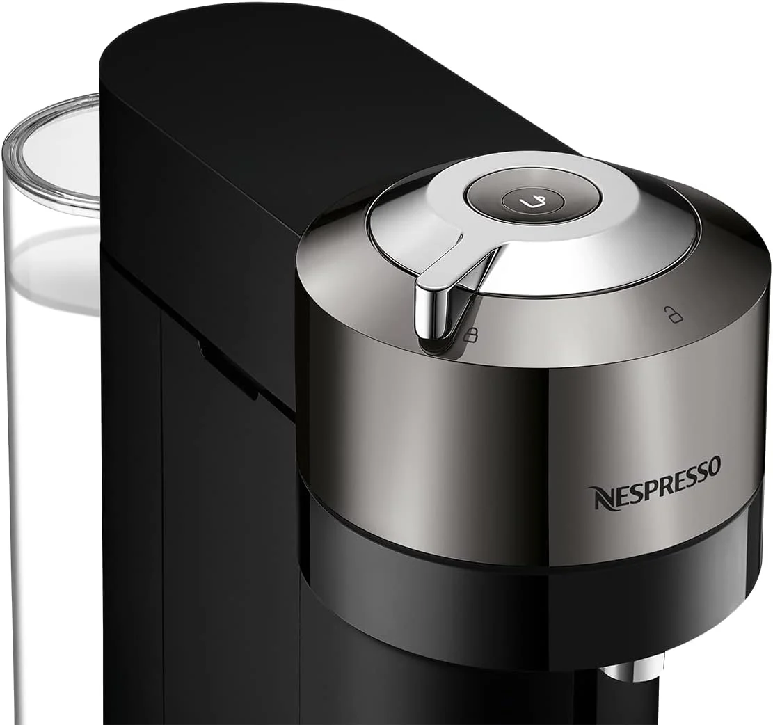 دستگاه قهوه و اسپرسو ساز نسپرسو Vertuo Next Deluxe جدید از De'Longhi، کروم خالص، تک سرو قهوه و اسپرسو ساز، یک لمس برای دم کردن دستگاه قهوه و اسپرسو ساز نسپرسو Vertuo Next Deluxe جدید از De'Longhi، کروم خالص، تک سرو قهوه و اسپرسو ساز، یک لمس برای دم کردن