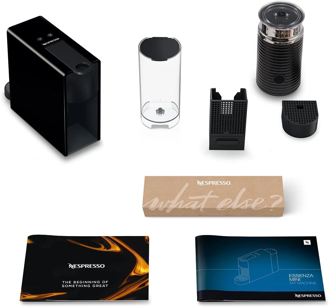 دستگاه قهوه ساز کپسولی نسپرسو Essenza Mini مشکی به همراه Aeroccino