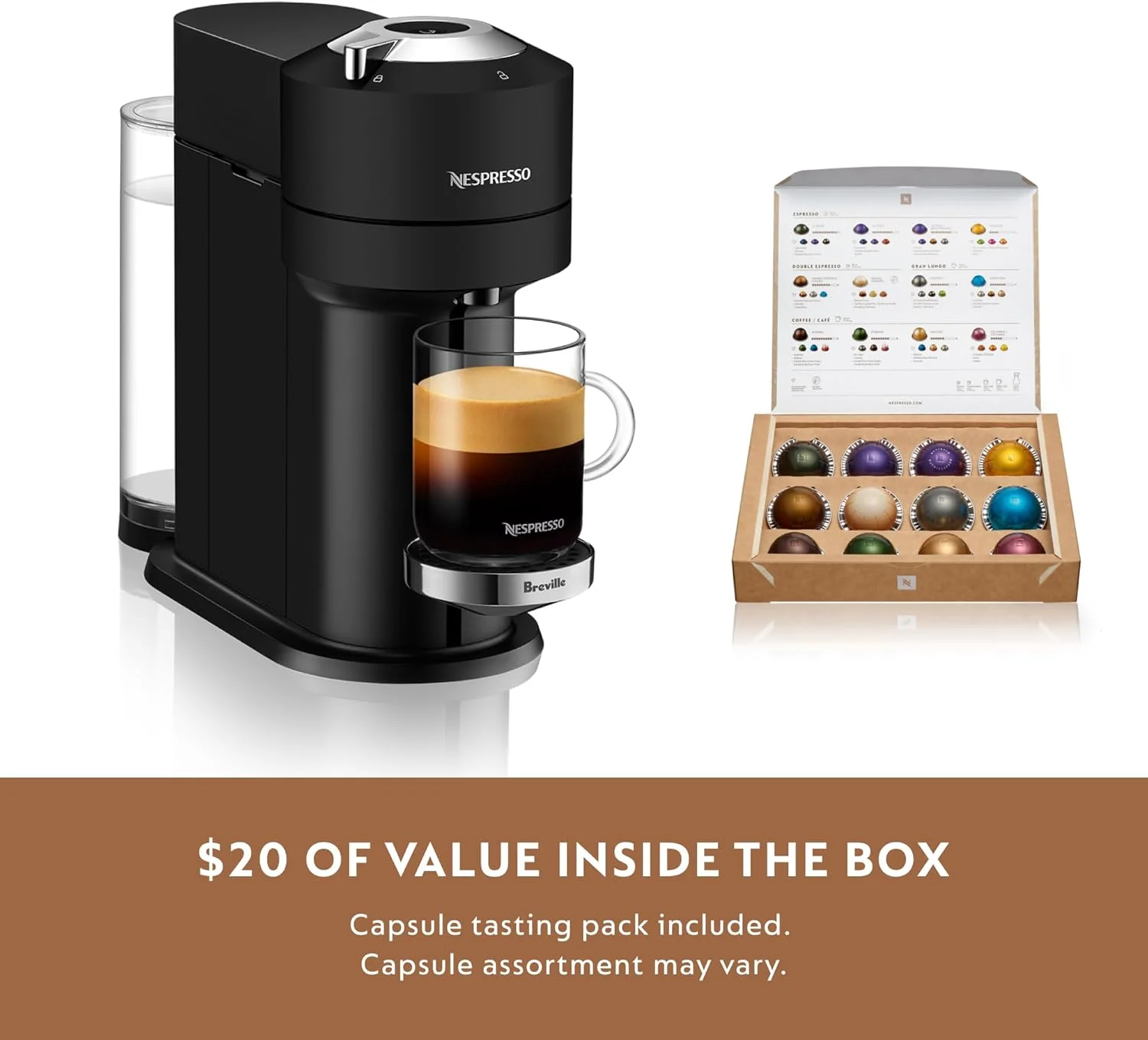 دستگاه قهوه و اسپرسو ساز نسپرسو Vertuo Next Deluxe توسط Breville دستگاه قهوه و اسپرسو ساز نسپرسو Vertuo Next Deluxe توسط Breville