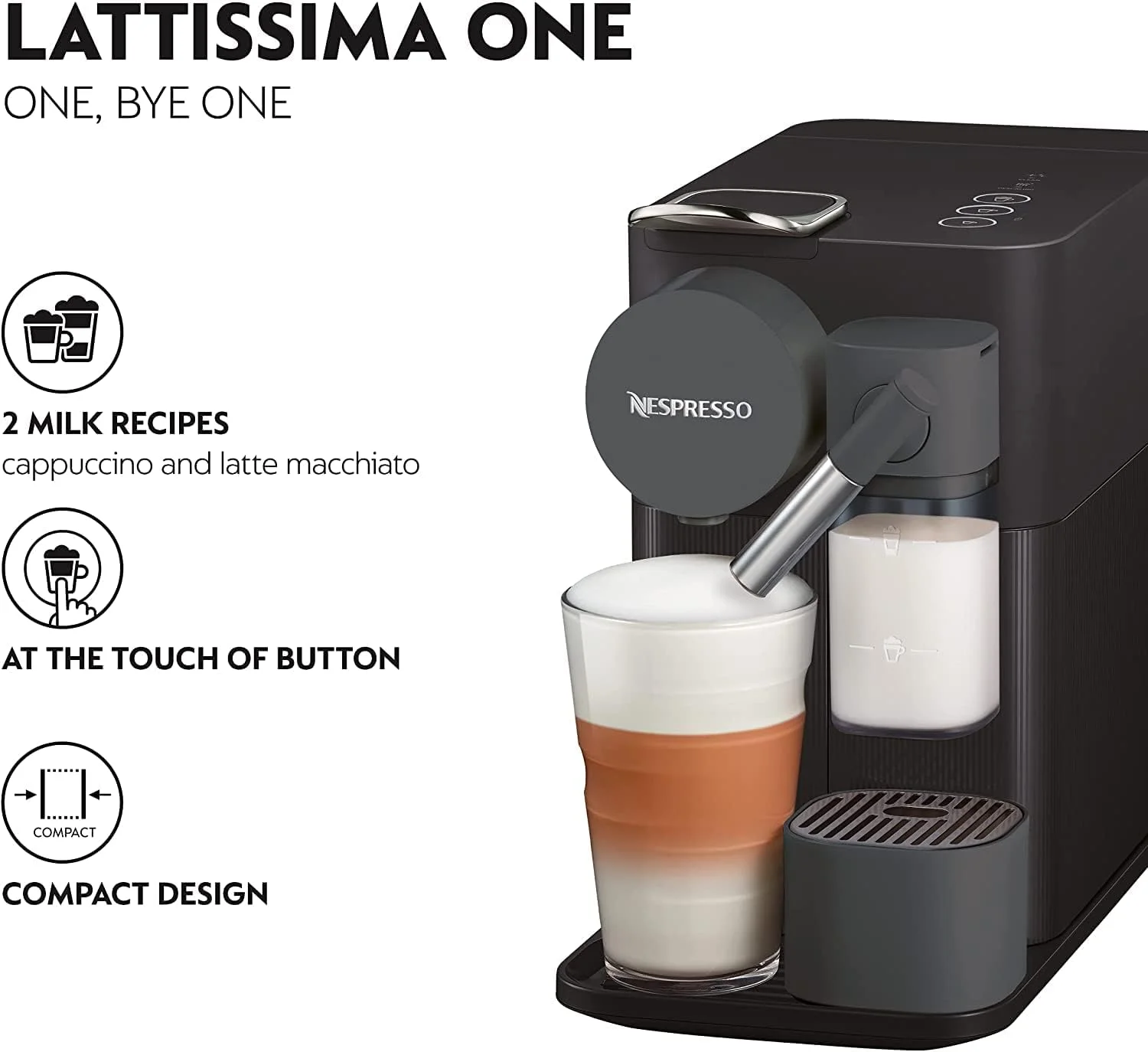 دستگاه قهوه ساز نسپرسو De Longhi EN 500.BW Lattissima One دستگاه قهوه ساز نسپرسو De Longhi EN 500.BW Lattissima One