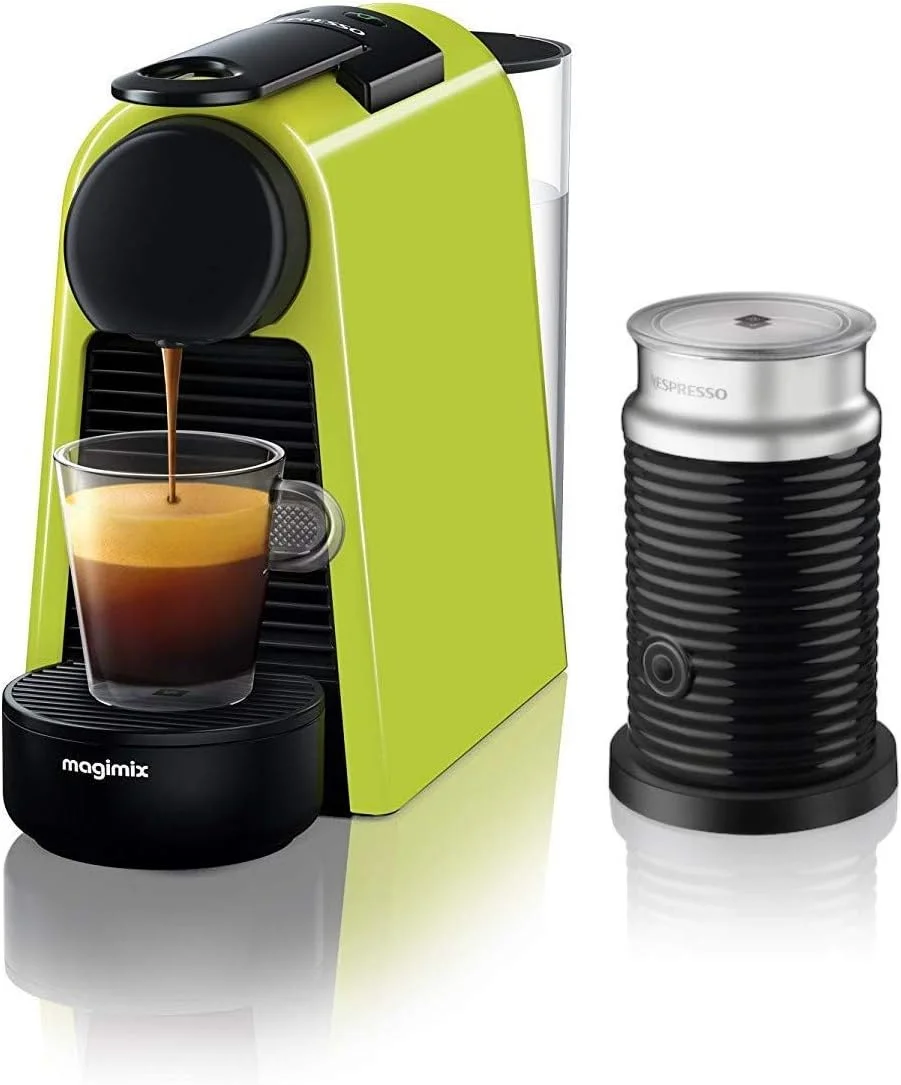 دستگاه قهوه ساز نسپرسو Essenza Mini سبز با Aeroccino