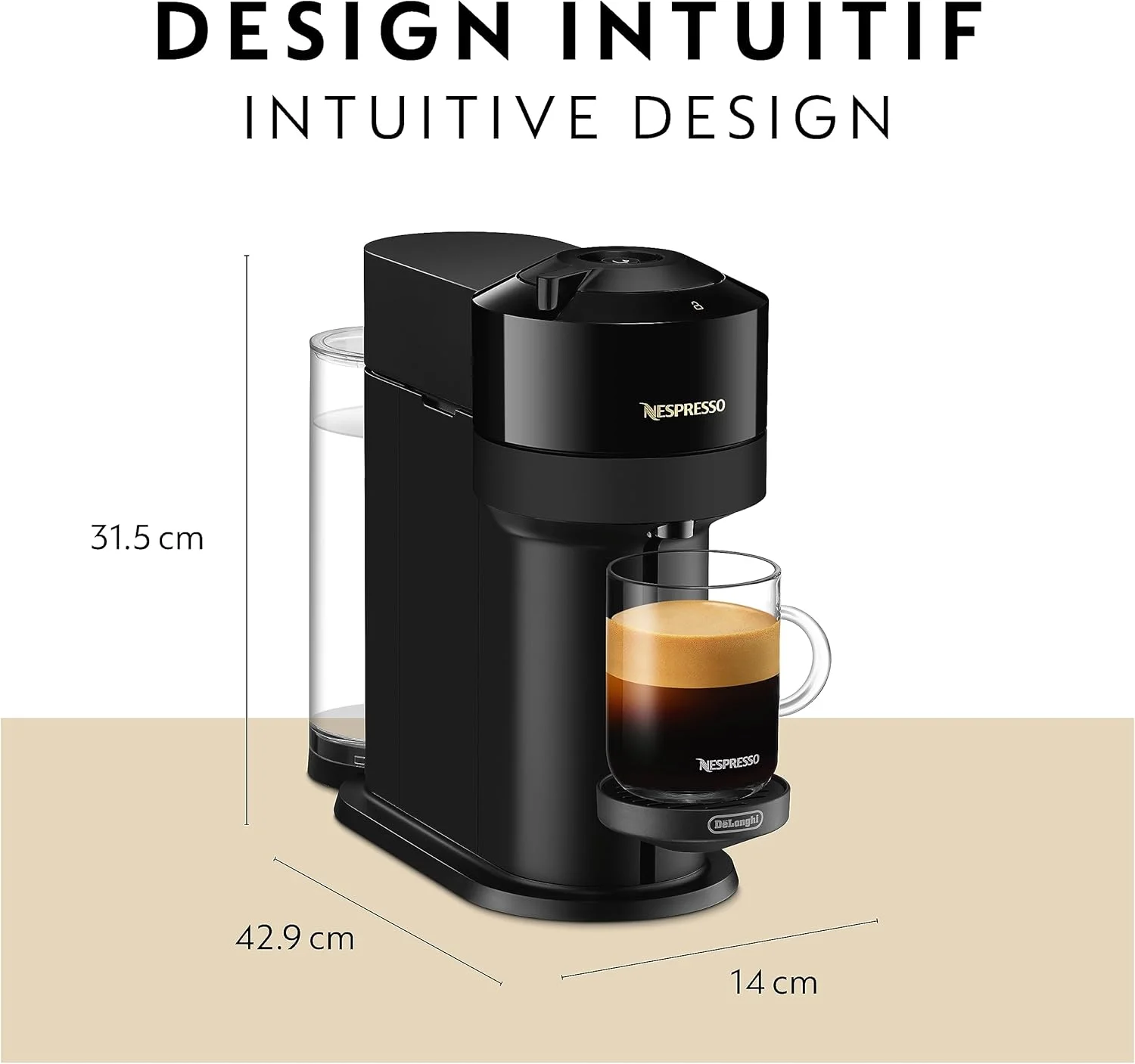 دستگاه قهوه و اسپرسو نسپرسو Vertuo Next De'Longhi، مشکی براق دستگاه قهوه و اسپرسو نسپرسو Vertuo Next De'Longhi، مشکی براق