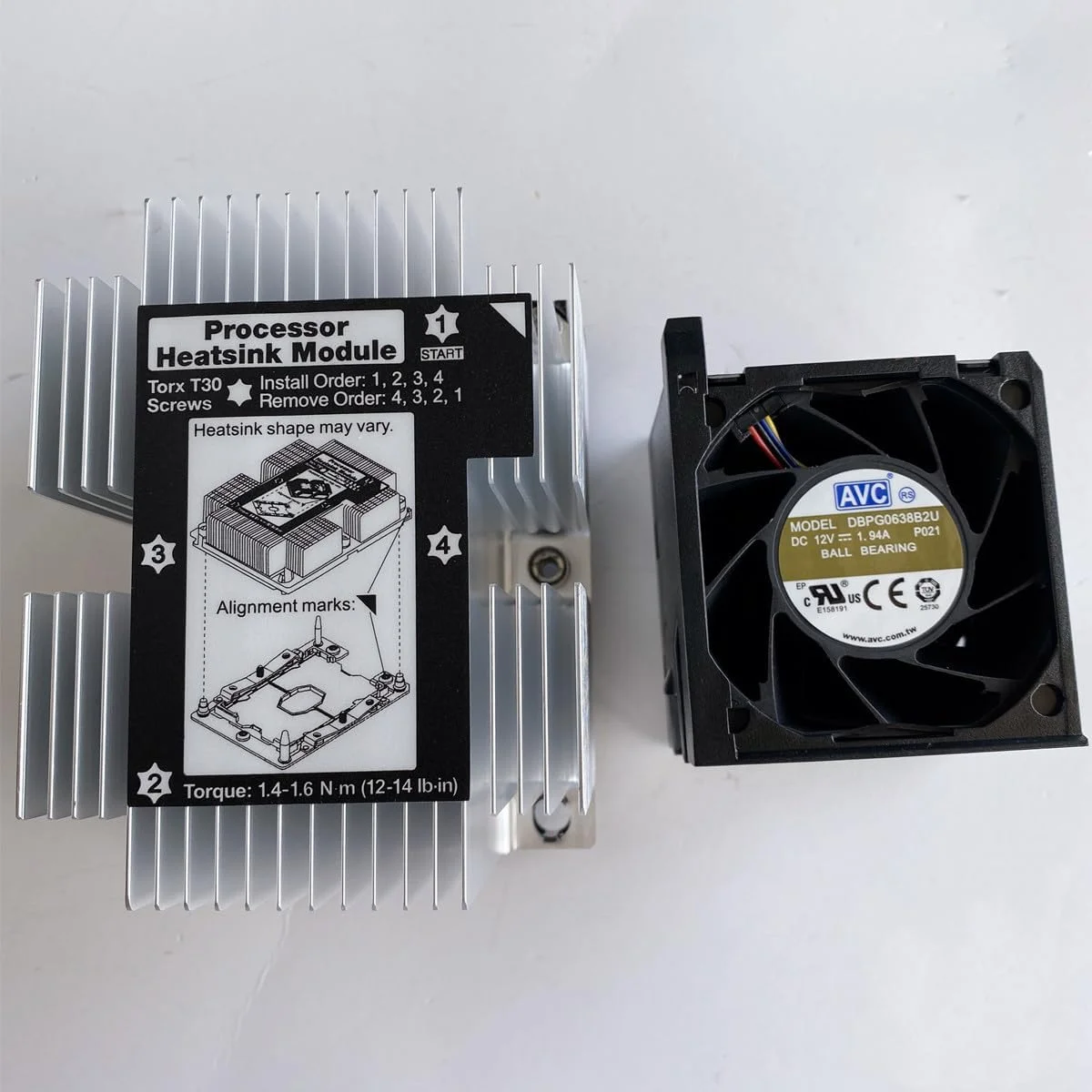 تجهیزات جانبی سرور - هیت سینک خنک کننده CPU مدل 01KP655 فن 01KP692 01KP693 کیت سیستم خنک کننده برای LENOVO Thinksystem SR650 SR658 (فن)
