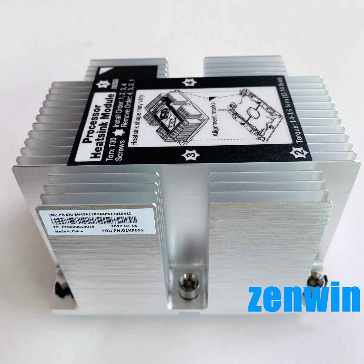 تجهیزات جانبی سرور - هیت سینک خنک کننده CPU مدل 01KP655 فن 01KP692 01KP693 کیت سیستم خنک کننده برای LENOVO Thinksystem SR650 SR658 (فن)