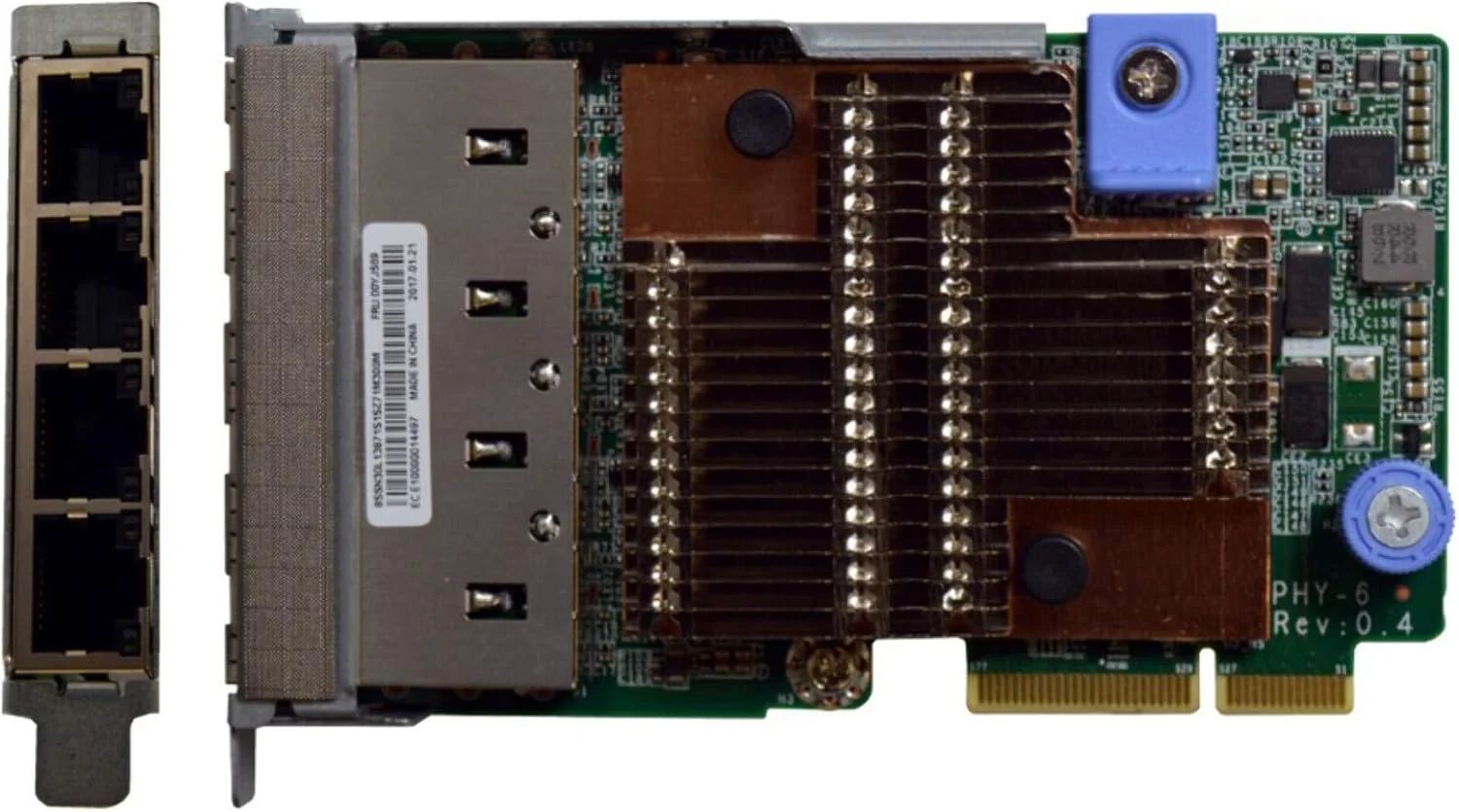 Lenovo ThinkSystem آداپتور شبکه 1Gb 4-port RJ45 LOM - SR630, SR650, SR850, SR950