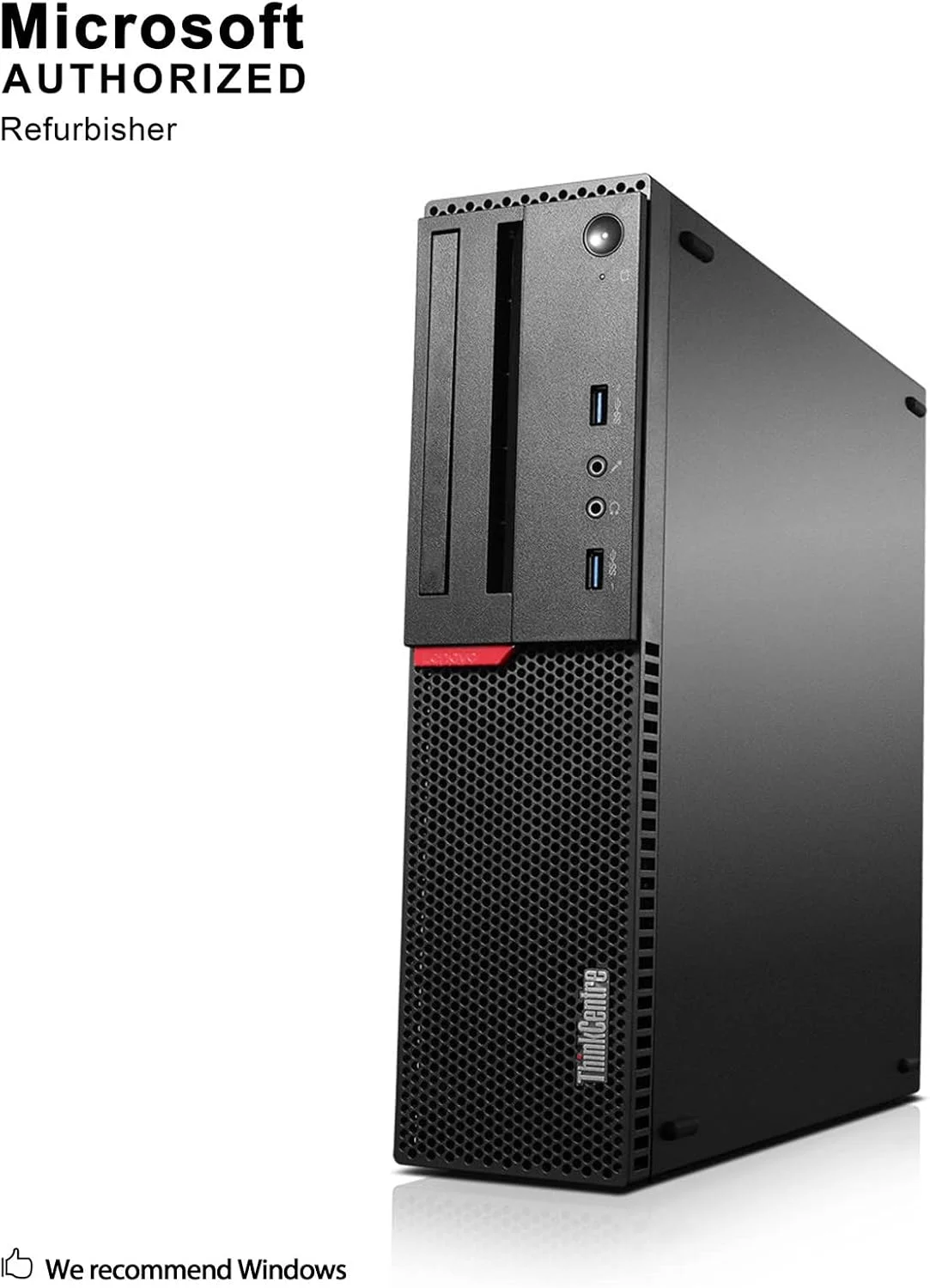 کامپیوتر رومیزی کوچک Lenovo ThinkCentre M800 (بازسازی شده)، پردازنده Intel Quad Core i5 6500 تا 3.6 گیگاهرتز، 16 گیگابایت DDR4، 240 گیگابایت SSD + 2 ترابایت HDD، WiFi، BT 4.0، ویندوز 10 پرو 64 بیتی با پشتیبانی چند زبانه انگلیسی/اسپانیایی/فرانسوی