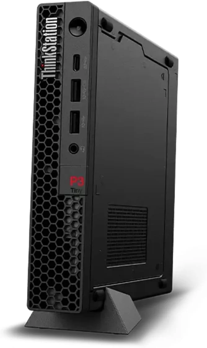 ایستگاه کاری Lenovo ThinkStation P3 Tiny Gen 2 با پردازنده Intel Core Ultra 5 235 vPro، حافظه 16 گیگابایتی DDR5-5600MT، حافظه SSD 512 گیگابایتی، WiFi 7 و Windows 11 Pro
