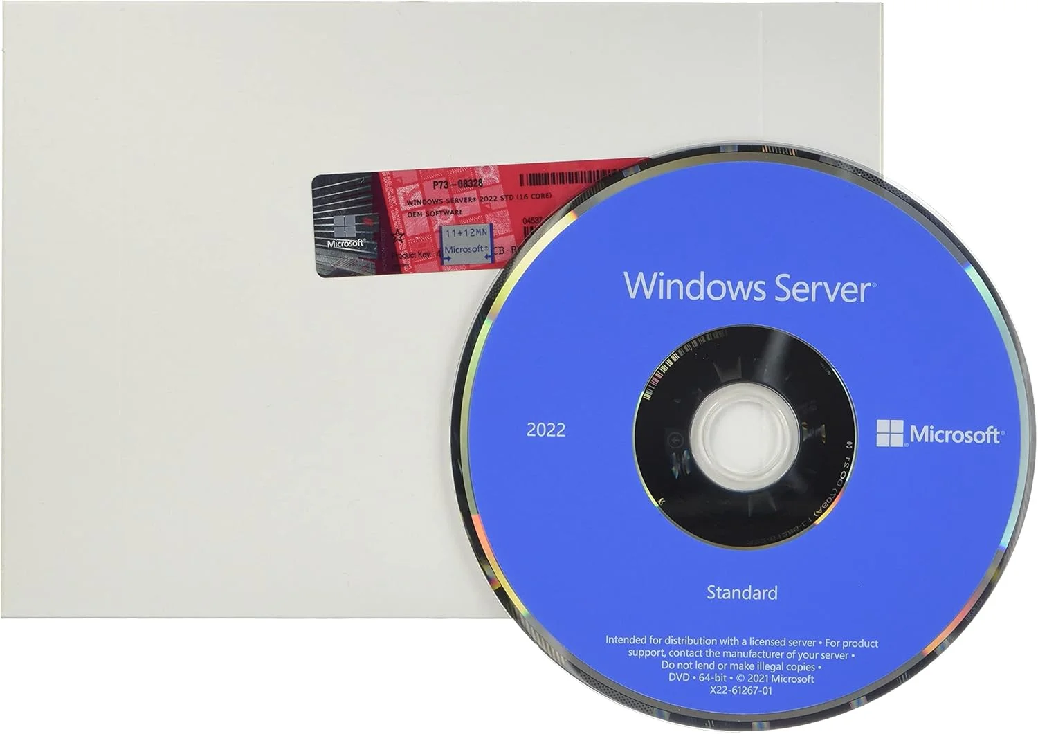 مایکروسافت ویندوز سرور 2022 استاندارد x64 16 هسته [UK] DVD