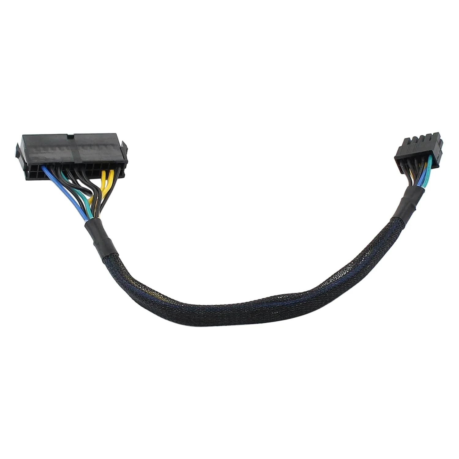 کابل تبدیل 24 پین به 10 پین ATX PSU با روکش بافته شده برای مادربرد و سرورهای کامپیوترهای IBM/Lenovo، طول 12 اینچ کابل تبدیل 24 پین به 10 پین ATX PSU با روکش بافته شده برای مادربرد و سرورهای کامپیوترهای IBM/Lenovo، طول 12 اینچ
