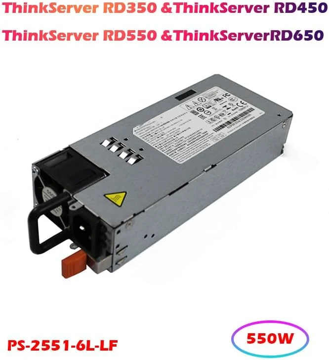 منبع تغذیه سرور LENOVO ThinkServer RD350 RD450 RD550 RD650 -2551-6L-LF 550W تست شده (کمتر از 150W)
