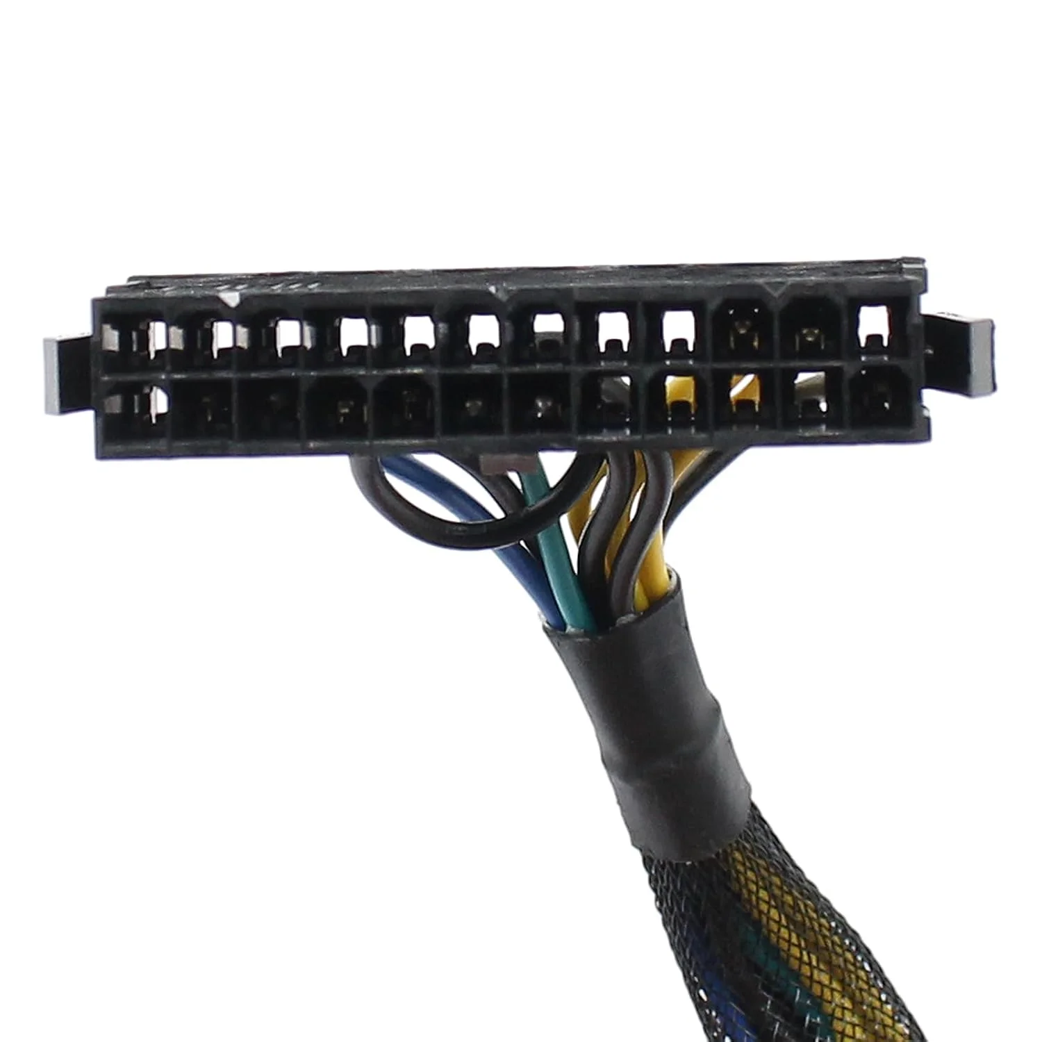 کابل تبدیل 24 پین به 10 پین ATX PSU با روکش بافته شده برای مادربرد و سرورهای کامپیوترهای IBM/Lenovo، طول 12 اینچ کابل تبدیل 24 پین به 10 پین ATX PSU با روکش بافته شده برای مادربرد و سرورهای کامپیوترهای IBM/Lenovo، طول 12 اینچ