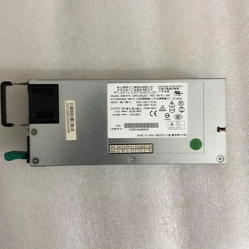 منبع تغذیه سرور LENOVO مدل T350 R350 G7 DPS-700LB C 750W 36001817 تست شده با کیفیت بالا (کمتر از 150 وات)