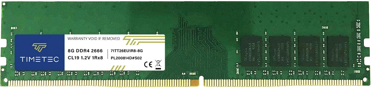 ماژول رم سرور Timetec Hynix IC DDR4 Unbuffered ECC 1.2V 2Rx8 Dual Rank 288 Pin UDIMM (2666 مگاهرتز 8 گیگابایت)
