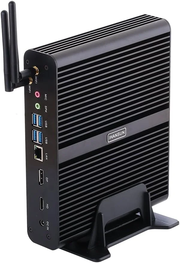 مینی کامپیوتر بدون فن 4K هانسون، کامپیوتر رومیزی، سرور، پردازنده Intel Core نسل 11 I7 1165G7 1185G7، ویندوز 11 پرو یا لینوکس اوبونتو، BM14، WiFi، BT، DP، HDMI، LAN، رم 16G DDR4، SSD 256G