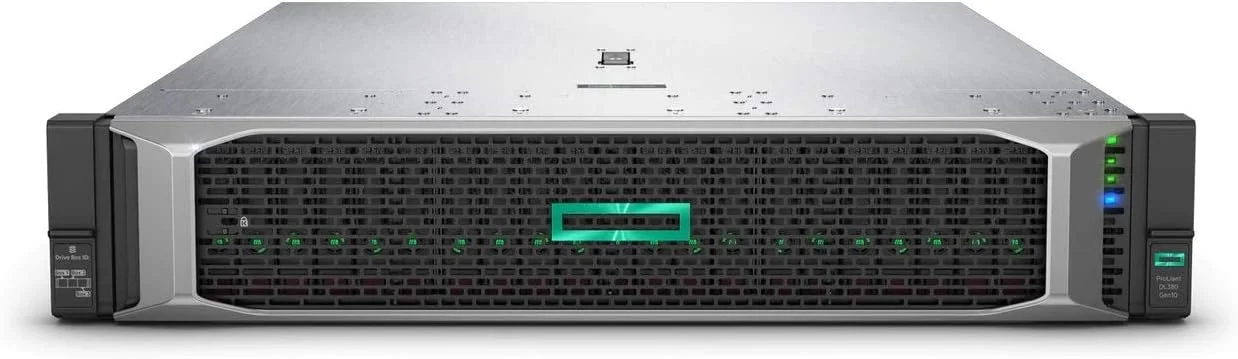 سرور HPE ProLiant DL380 Gen10 SMB - سرور - قابل نصب در رک - 2U - دو طرفه - 1 پردازنده Xeon Silver 4208/2.1 GHz - رم 16 گیگابایت - SATA/SAS - تعویض سریع 2.5 اینچ - بدون هارد دیسک - GigE - مانیتور: ندارد