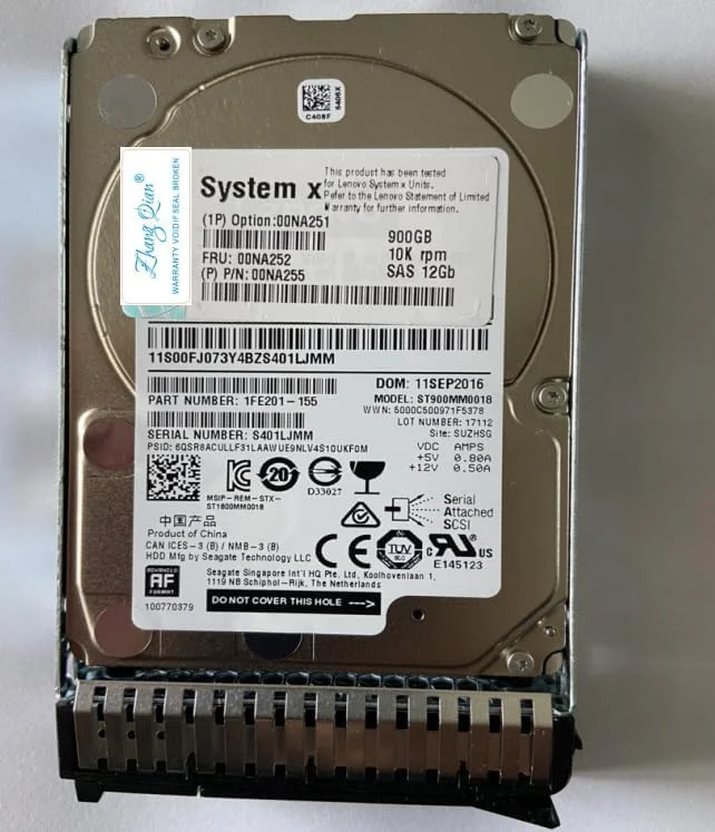 هارد سرور 900 گیگابایتی 2.5 اینچی 10K SAS 12GB برای LENOVOs 00NA252 00NA251 00NA255