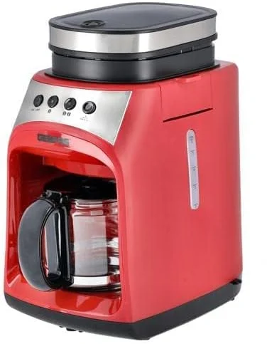 قهوه ساز آسیاب دار و قطره ای Geepas GCM41512، ظرفیت 0.6 لیتر، قرمز قهوه ساز آسیاب دار و قطره ای Geepas GCM41512، ظرفیت 0.6 لیتر، قرمز