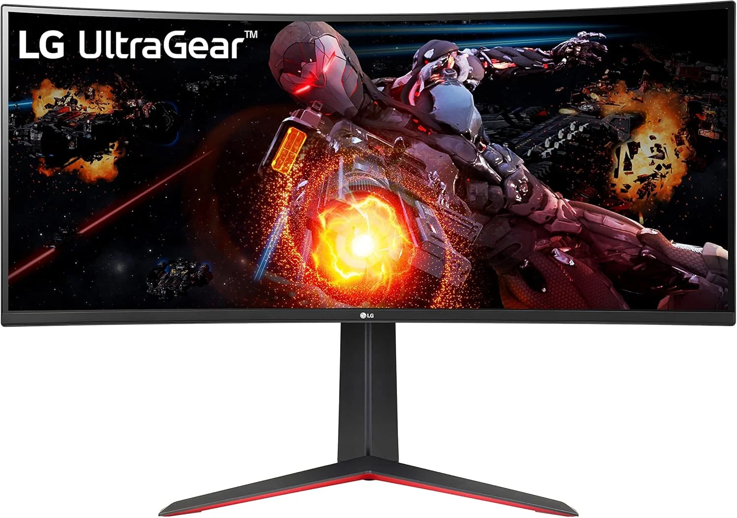 مانیتور خمیده گیمینگ فوق عریض 34 اینچی ال‌جی مدل 34GP63A-B با رزولوشن QHD (3440 x 1440)، نرخ تازه‌سازی 160 هرتز، HDR10، MaxxAudio® (7Wx2)، AMD FreeSync™ Premium و زمان پاسخگویی 1 میلی‌ثانیه
