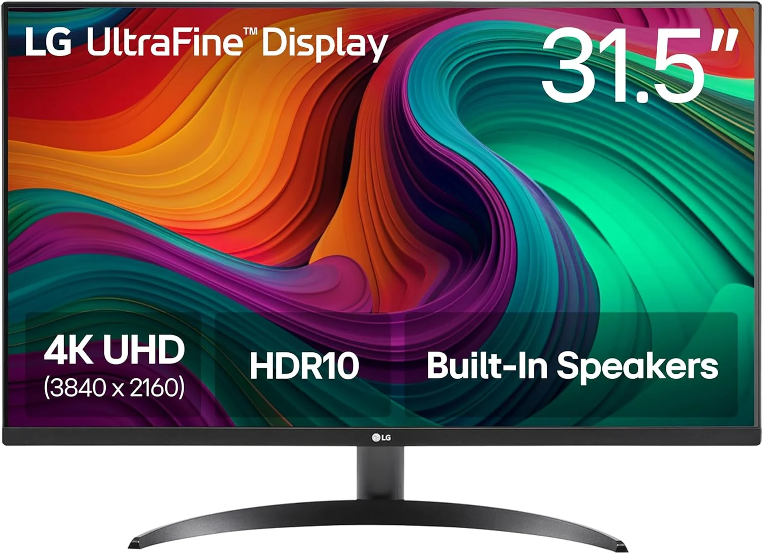 مانیتور کامپیوتر 32 اینچ ال‌جی مدل 32UR500K-B Ultrafine 4K UHD (3840x2160) HDR10 با بلندگوی داخلی 5Wx2، کنترل روی صفحه، حالت Reader، Flicker Safe، طراحی بدون حاشیه، HDMIx2، DisplayPort، مشکی
