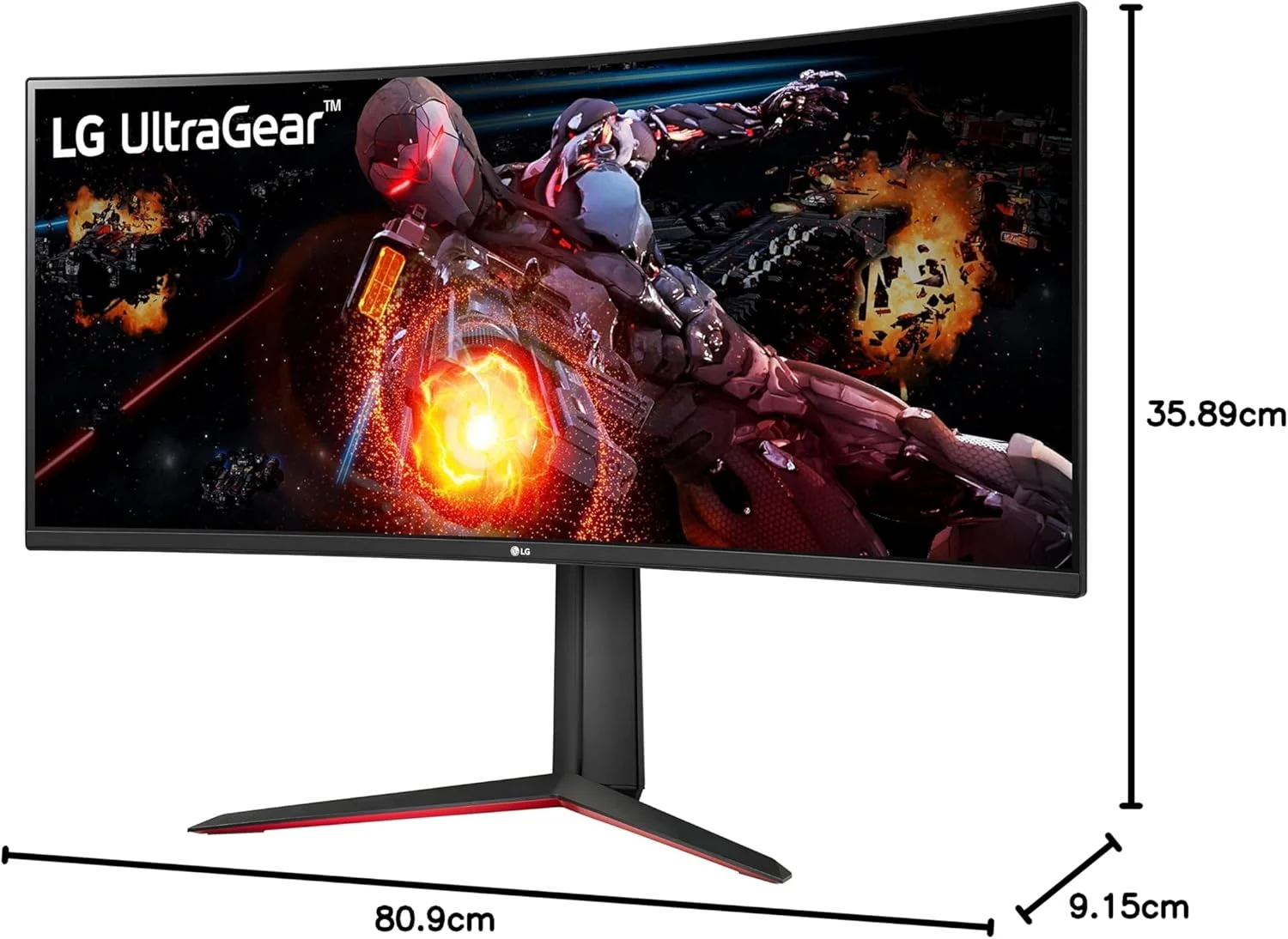 مانیتور خمیده گیمینگ فوق عریض 34 اینچی ال‌جی مدل 34GP63A-B با رزولوشن QHD (3440 x 1440)، نرخ تازه‌سازی 160 هرتز، HDR10، MaxxAudio® (7Wx2)، AMD FreeSync™ Premium و زمان پاسخگویی 1 میلی‌ثانیه
