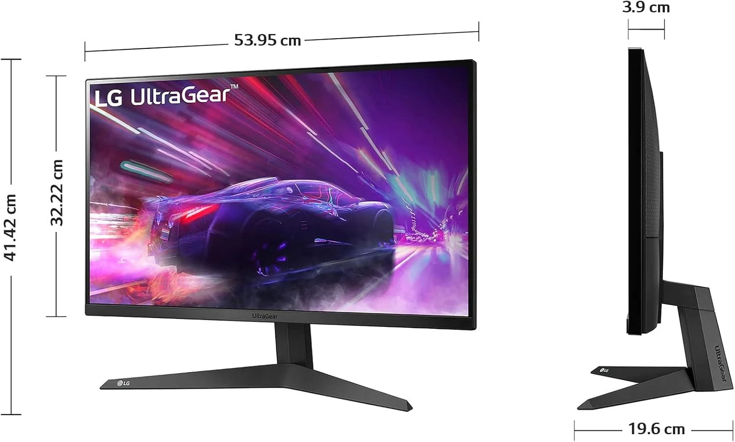 مانیتور گیمینگ 24 اینچی LG 24GQ50F UltraGear Full HD با نرخ نوسازی 165 هرتز، زمان پاسخگویی 1 میلی‌ثانیه، AMD FreeSync Premium، HDMI، DP - مشکی
