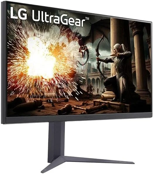 مانیتور گیمینگ 32 اینچی LG UltraGear 32GS75Q-B QHD (2560x1440) IPS، نرخ تازه‌سازی 180 هرتز، زمان پاسخ‌گویی 1 میلی‌ثانیه GtG، DisplayHDR 400، سازگار با G-SYNC، FreeSync، حاشیه‌های باریک، پایه قابل تنظیم ارتفاع/شیب/چرخش