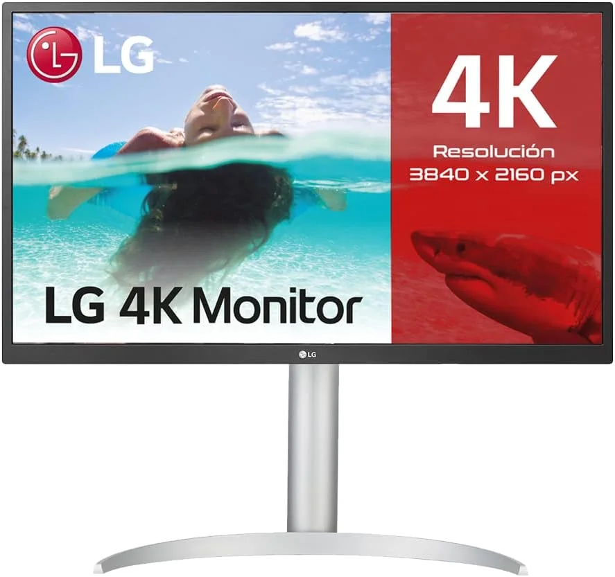 مانیتور ال جی 27UP550N-W سایز 27 اینچ 4K UHD (3840 x 2160) IPS LED HDR با پورت USB-C