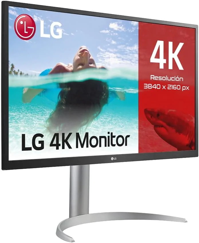مانیتور ال جی 27UP550N-W سایز 27 اینچ 4K UHD (3840 x 2160) IPS LED HDR با پورت USB-C