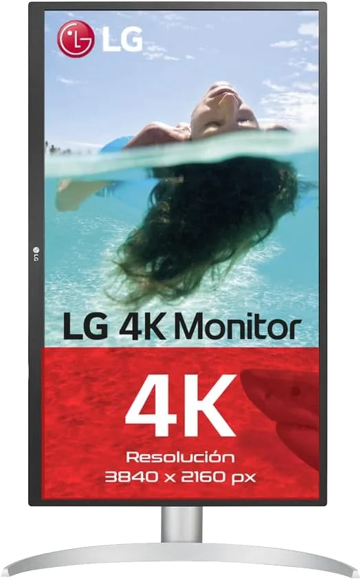 مانیتور ال جی 27UP550N-W سایز 27 اینچ 4K UHD (3840 x 2160) IPS LED HDR با پورت USB-C