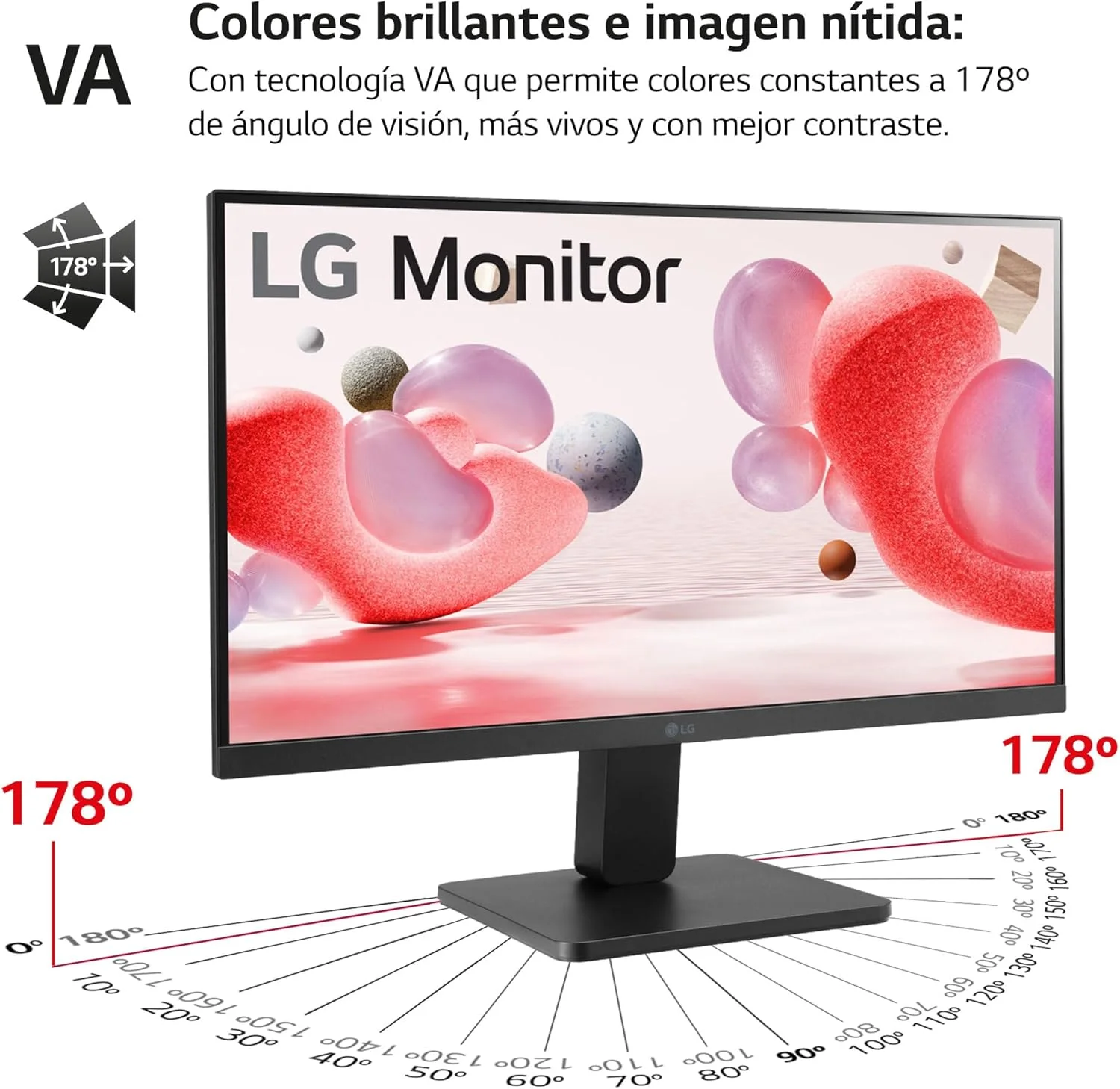 مانیتور کامپیوتر رومیزی 22 اینچی ال‌جی مدل 22MR410-B - نمایشگر VA، رزولوشن FHD (1920 x 1080)، زمان پاسخگویی 5ms GtG 100Hz، پوشش 99% sRGB، AMD FreeSync، عملکردهای گیمینگ و محافظت از چشم