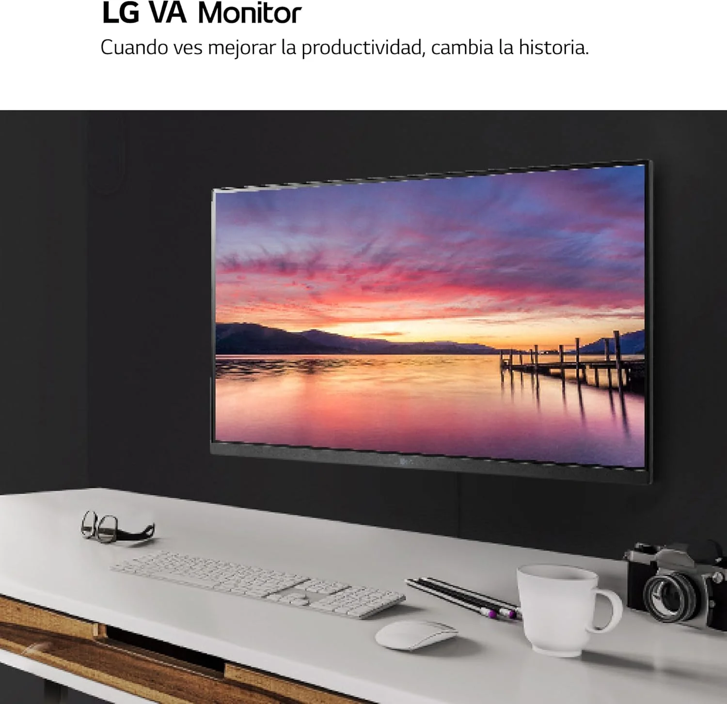 مانیتور کامپیوتر رومیزی 22 اینچی ال‌جی مدل 22MR410-B - نمایشگر VA، رزولوشن FHD (1920 x 1080)، زمان پاسخگویی 5ms GtG 100Hz، پوشش 99% sRGB، AMD FreeSync، عملکردهای گیمینگ و محافظت از چشم