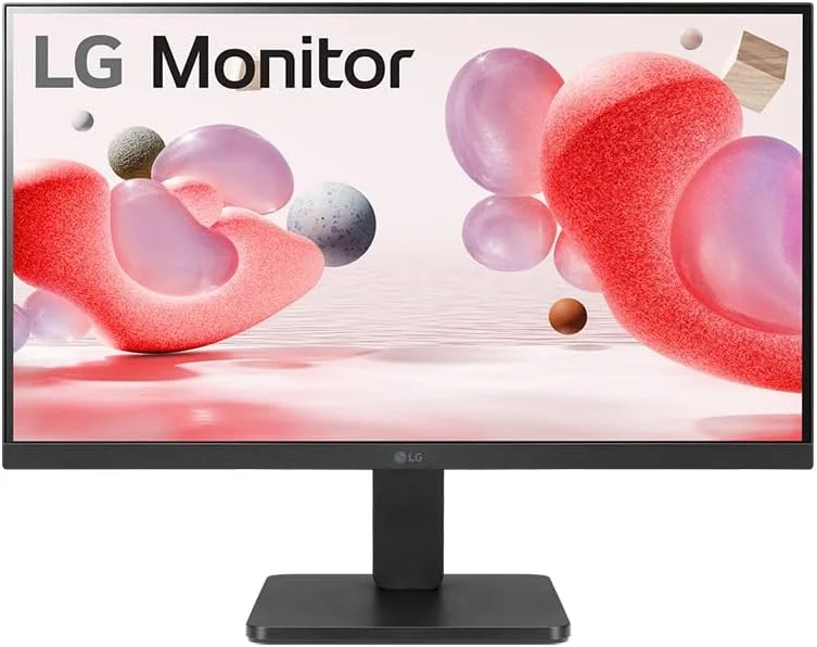مانیتور کامپیوتر 22 اینچی FHD ال‌جی مدل 22MR410-B، 100 هرتز، 5 میلی‌ثانیه، AMD FreeSync، حالت Reader و Flicker Safe، طراحی بدون حاشیه 3 طرفه، Black Stabilizer، Dynamic Action Sync، HDMI، D-Sub، پایه شیب‌دار، مشکی