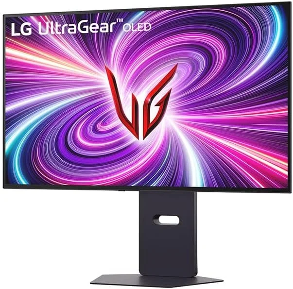 مانیتور گیمینگ 31.5 اینچی 4K OLED دو حالته ال‌جی مدل UltraGear 32GS95UV-B - نرخ نوسازی 240 هرتز (4K) / 480 هرتز (FHD) / زمان پاسخگویی 0.03 میلی‌ثانیه - سازگار با G-SYNC / FreeSync Premium Pro / HDR True Black 400 - DP 1.4 / 2×HDMI 2.1 / USB-A